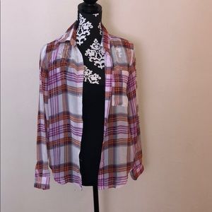 MUST GO Bright Lightweight Plaid Shirt Country